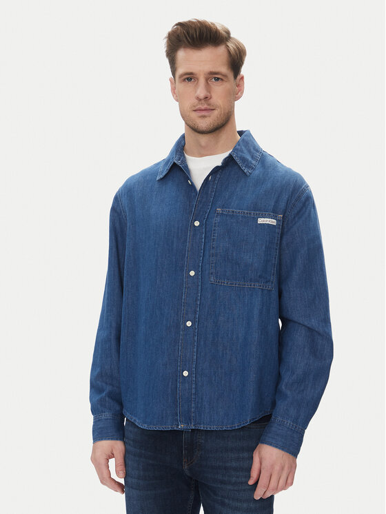 

Джинсовая рубашка стандартный крой J30J327509 Calvin Klein Jeans, синий