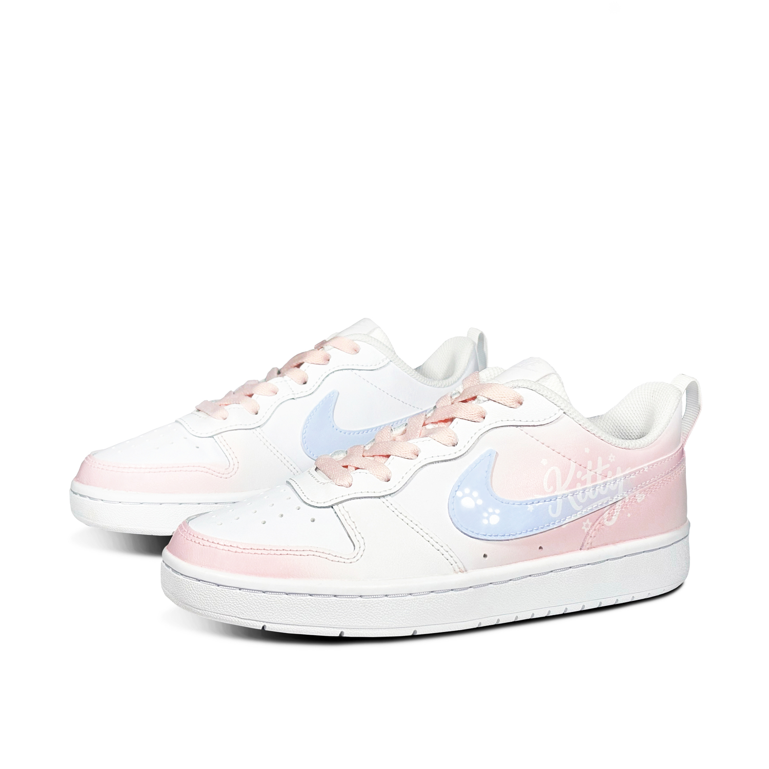 Nike Кроссовки для скейтбординга Court Borough Kitty Low Top Pink White Kids' — фото 4