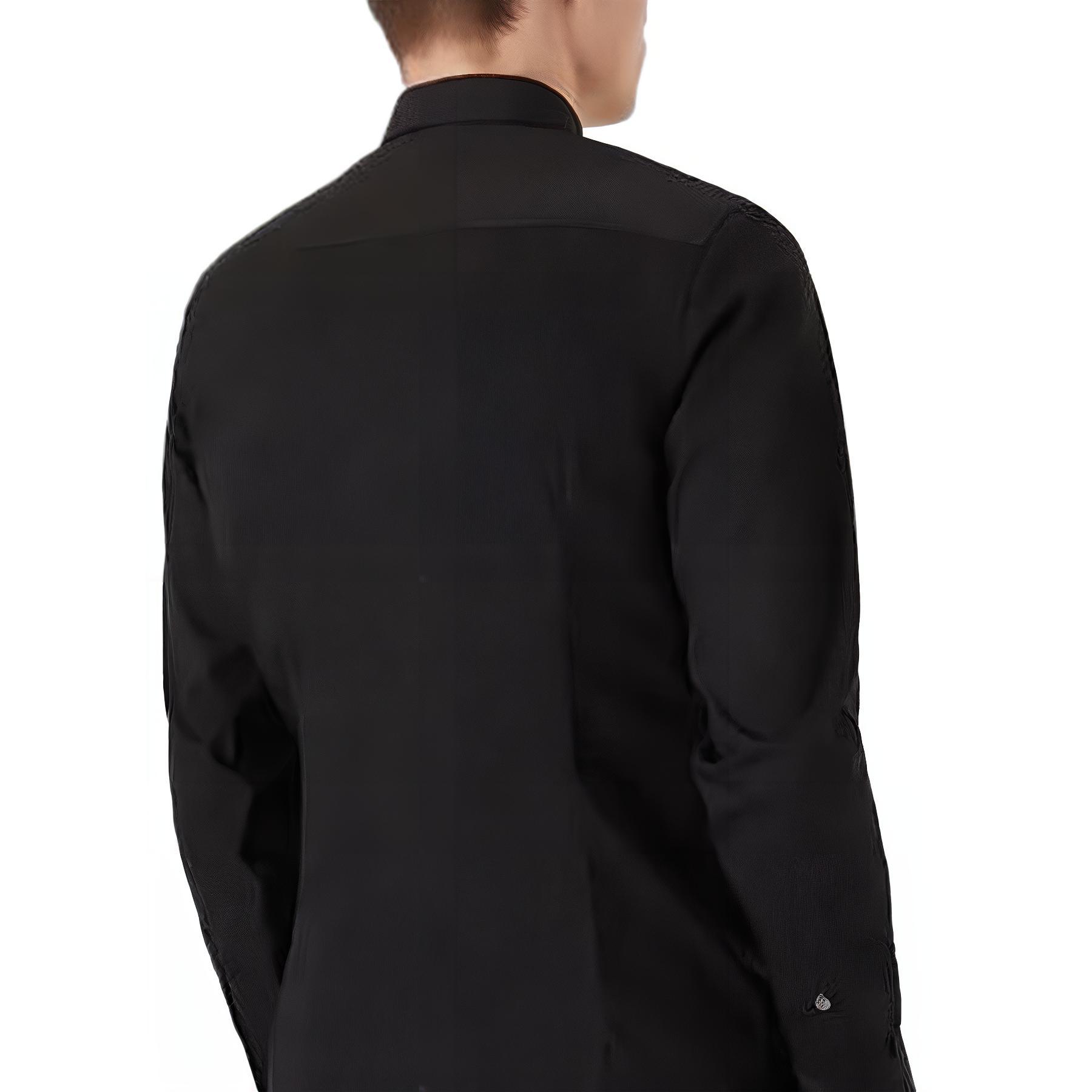 Футболка из эластичной смесовой нейлоновой ткани EMPORIO ARMANI, черный — фото 4