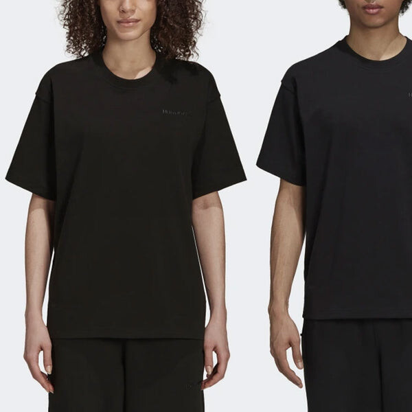 Футболка adidas originals x Pharrell Williams Crossover Solid Color Round Neck Short Sleeve Black T-Shirt, черный — фото 3