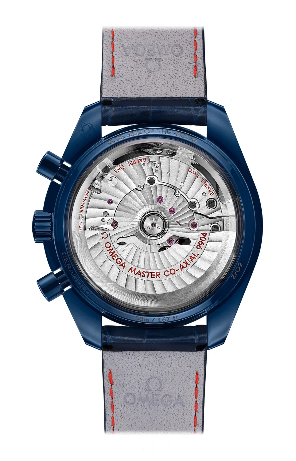 СПИДМАСТЕР МУНВОЧ OMEGA CO-AXIAL MASTER CHRONOMETER ХРОНОГРАФ С ФАЗАМИ ЛУНЫ 44,25 ММ - 304.93.44.52.03.002, синий — фото 2