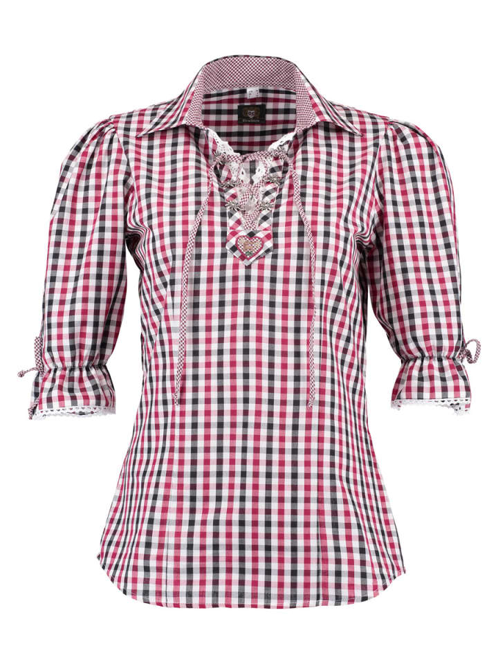 

Традиционная блузка Паруво винно-красного цвета OS-Trachten