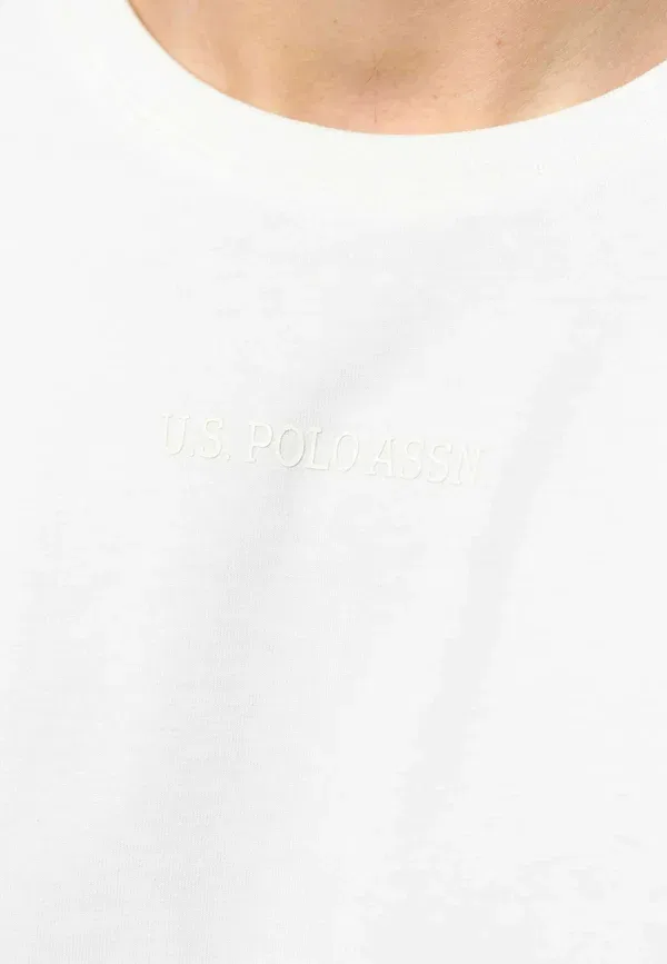 Футболка базовая Umsaimon U.S. Polo Assn., ярко-белый — фото 4