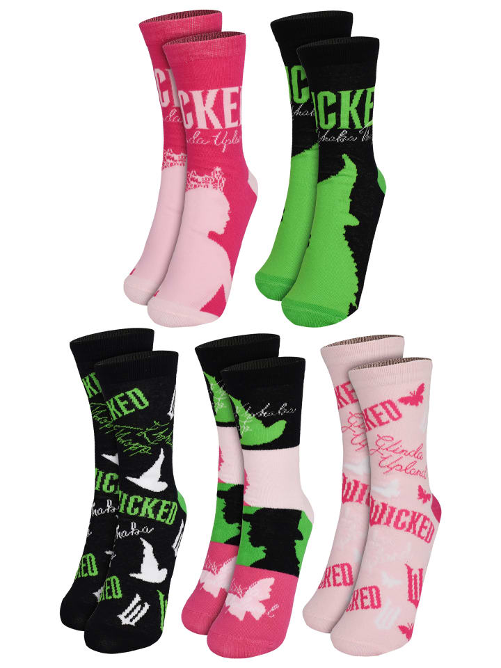 

United Labels Набор из 5 разноцветных носков Wicked для кроссовок