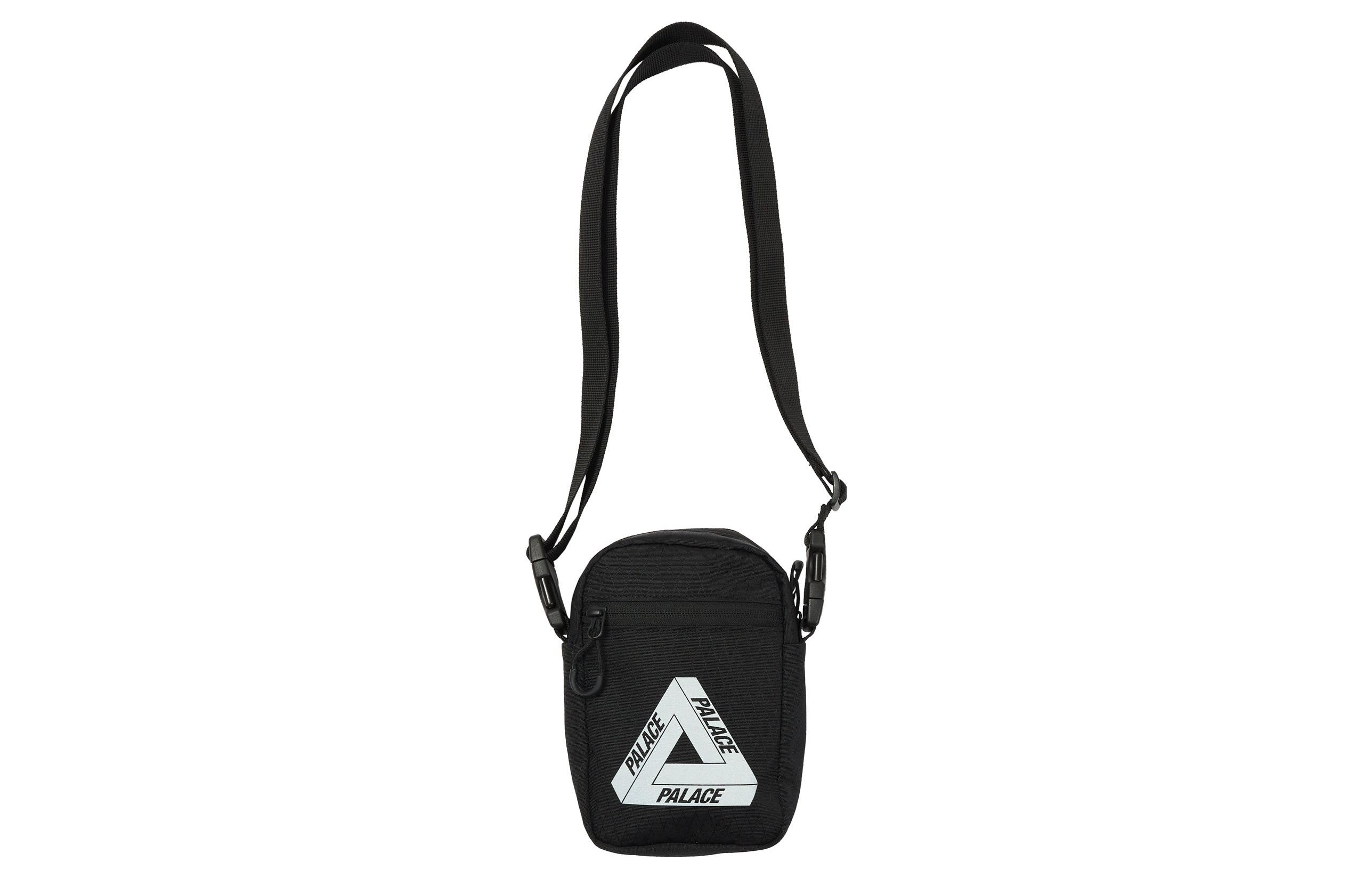 

Полиэстеровая портативная сумка через плечо унисекс черная PALACE