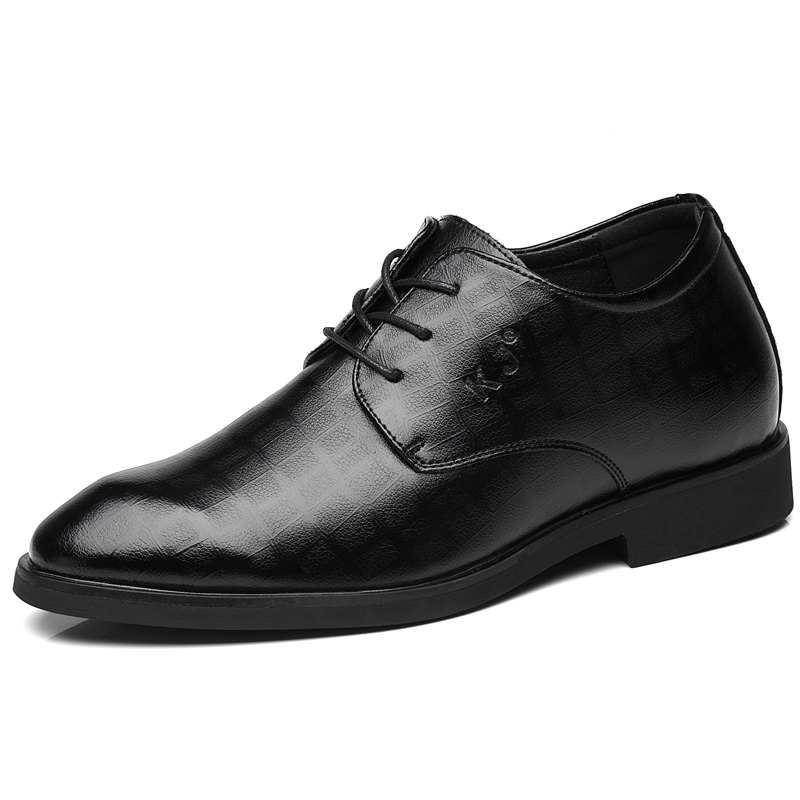 KJ Мужские туфли Black 714 со скрытой платформой, цвет 714 Black Hidden Wedge — фото 4