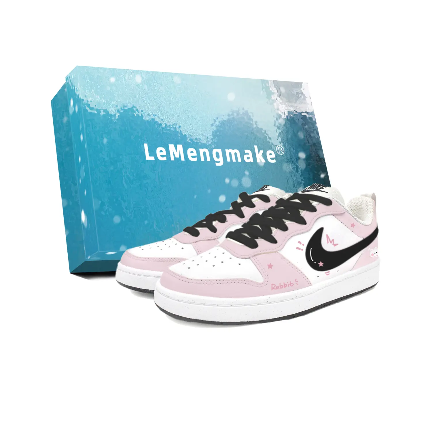 

Nike Кроссовки для скейтбординга Court Borough Black Powder Bunny Low Top для детей и подростков