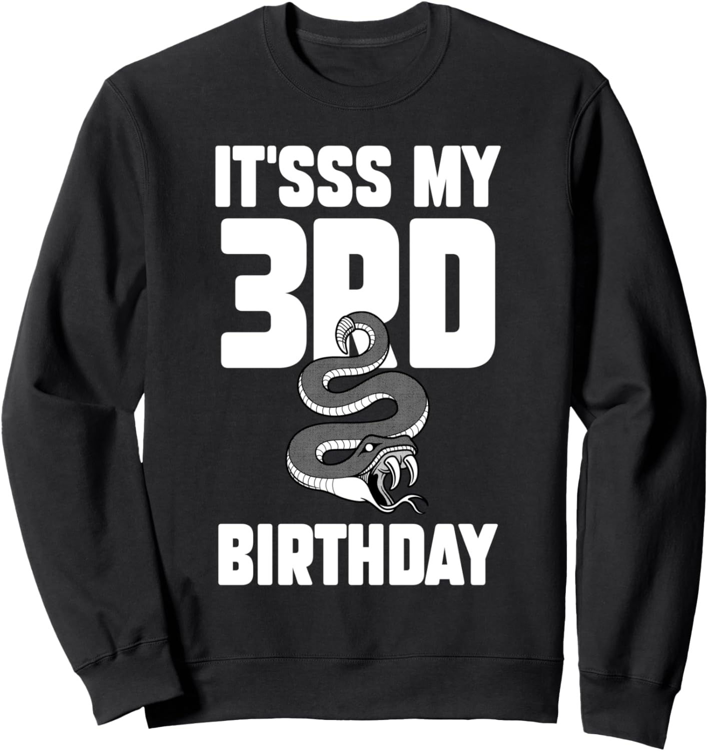

Сегодня мой третий день рождения! Толстовка со змеей 3Rd Birthday Birthday Party Gifts, черный