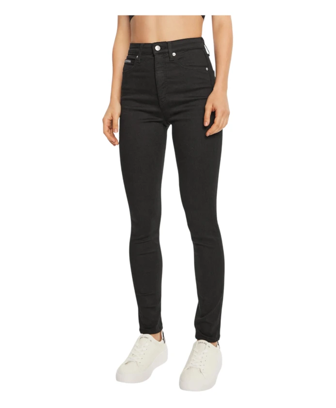 

Женские узкие джинсы с высокой посадкой Calvin Klein Jeans, черный