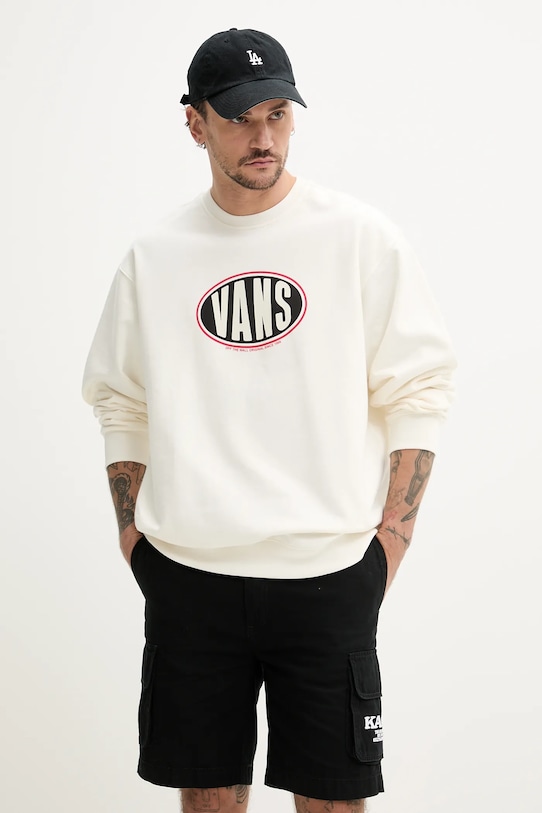 

Хлопковая толстовка Vans, бежевый