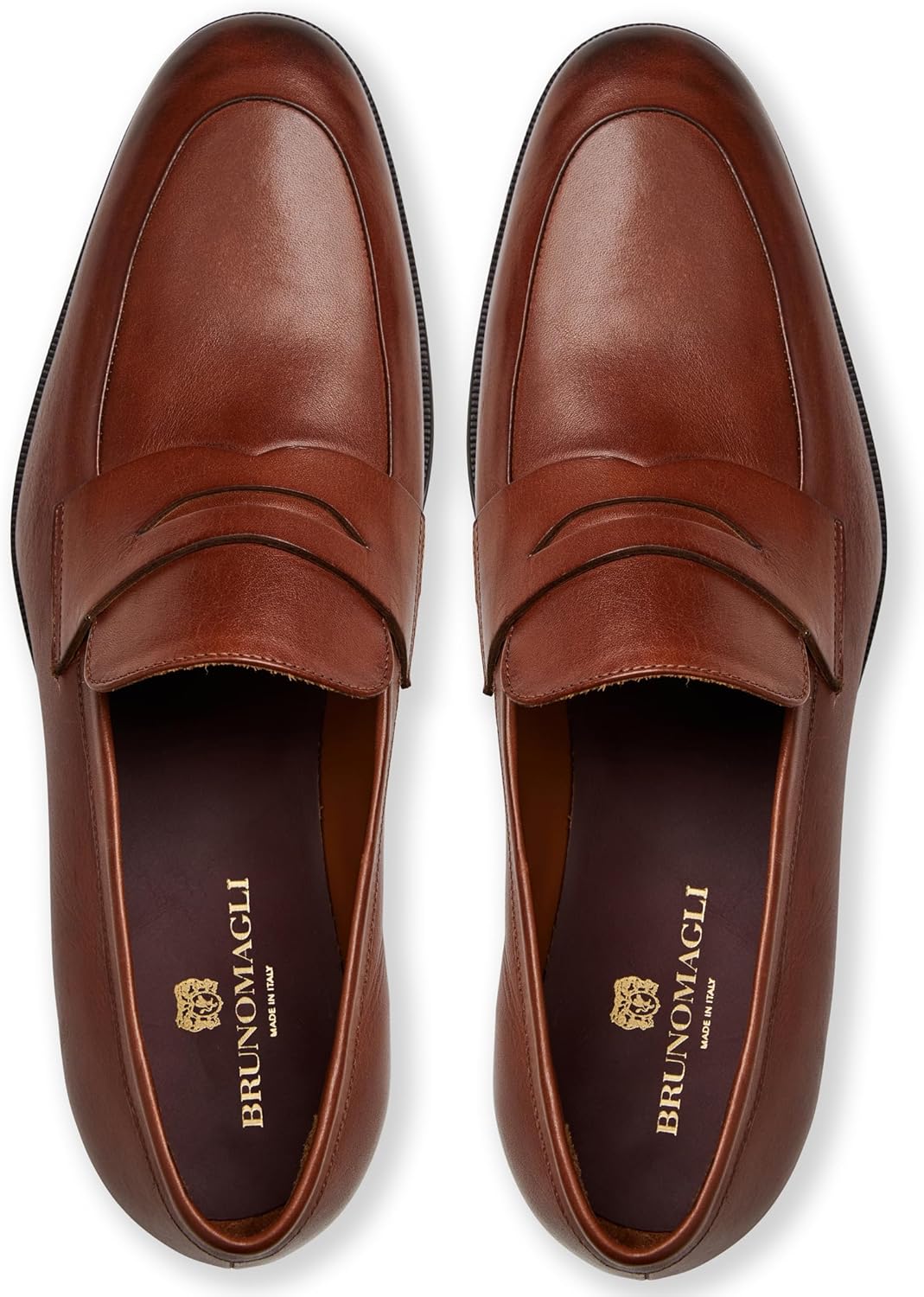 Мужские лоферы Bruno Magli Maioco Penny, Cognac — фото 4