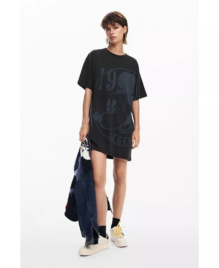 

Женское короткое платье Микки Маус Desigual, черный