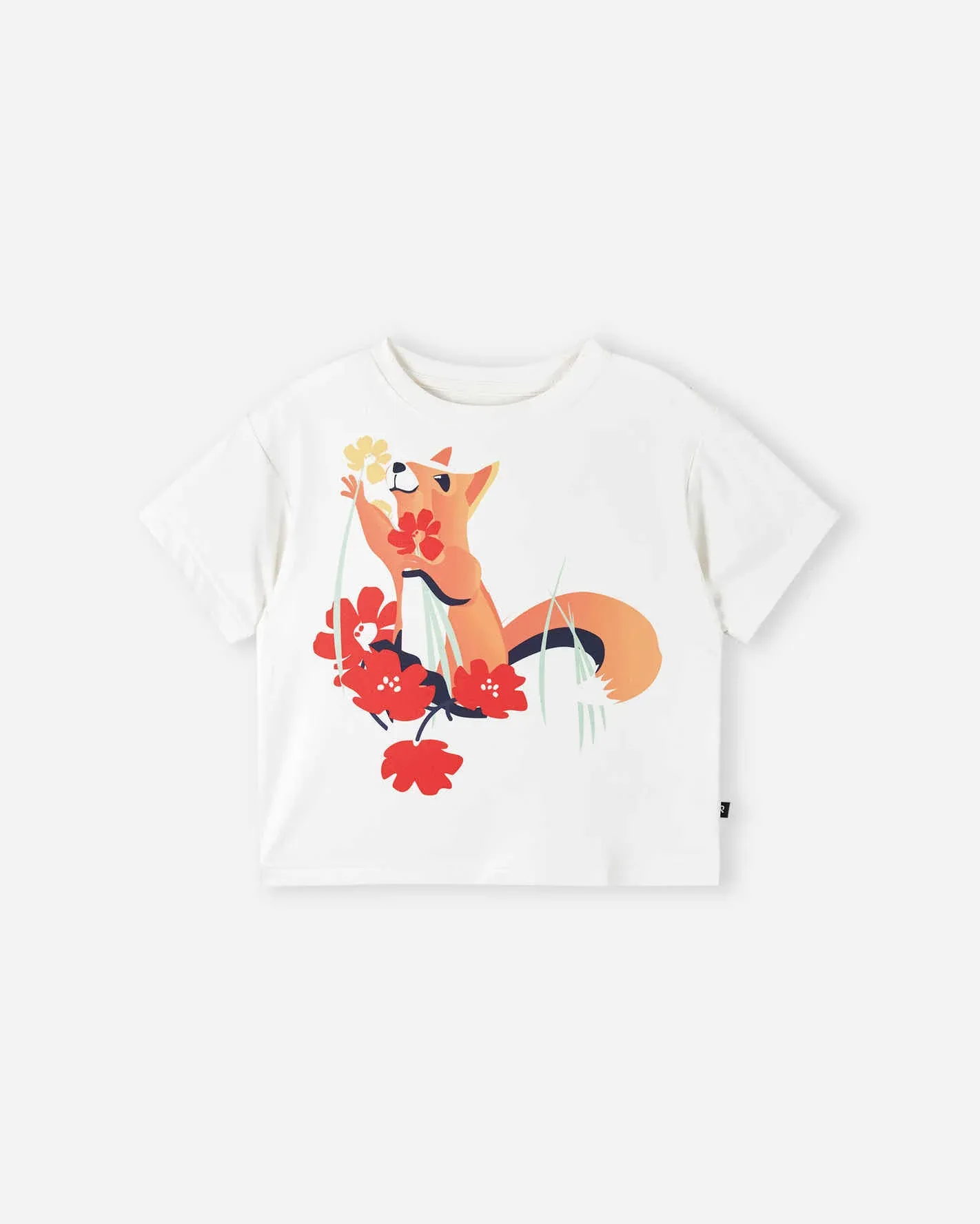 

Футболка с защитой от ультрафиолета для малышей Siirto Reima, цвет Off White/Red