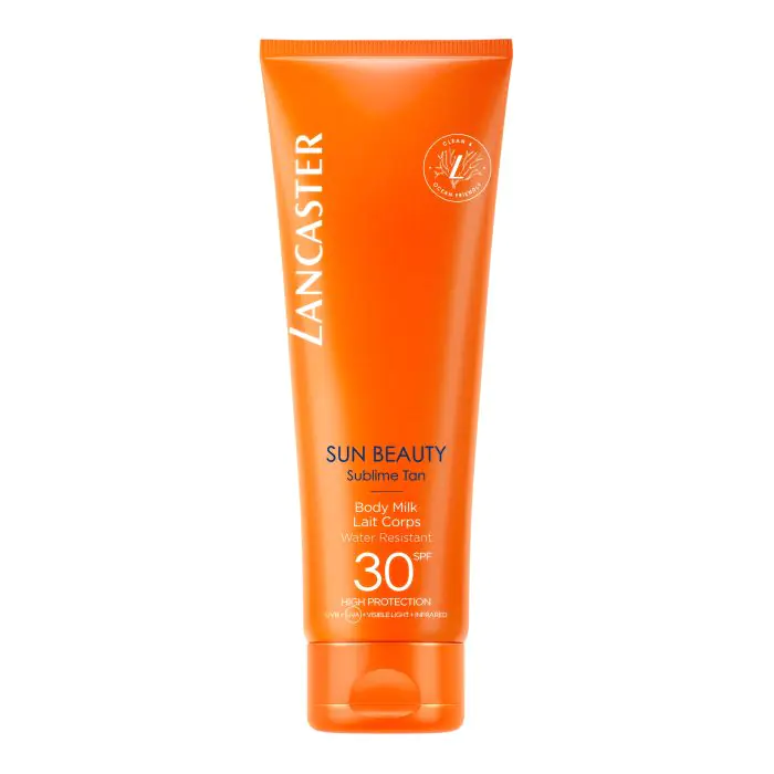 

Солнцезащитный крем protector solar sun beauty body milk spf 30 Lancaster, объем 250 мл