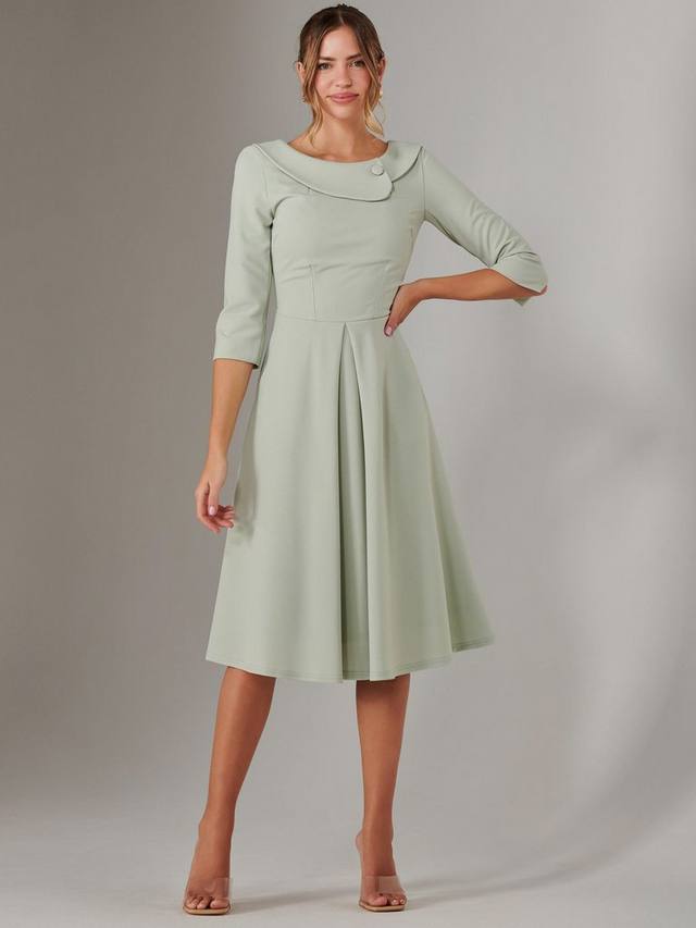 

Платье со слоеным воротником Jolie Moi, цвет Sage Green