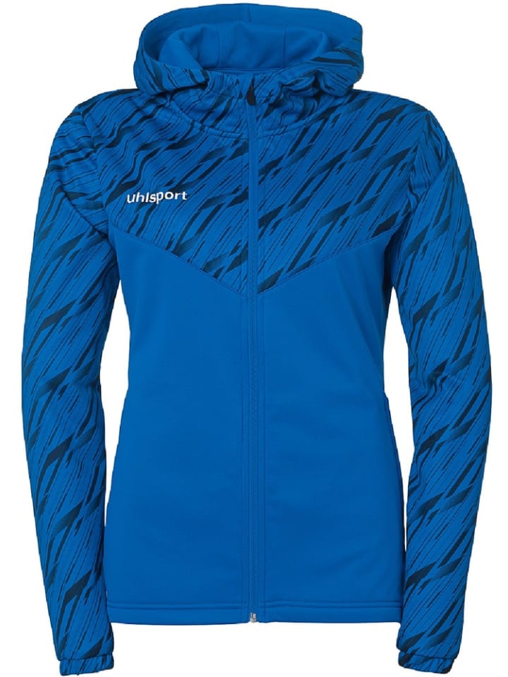 

Женская тренировочная куртка Progressive 28 Multi Hood синего цвета uhlsport