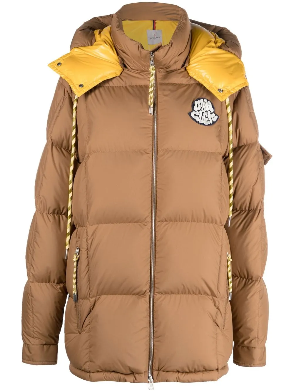 

Пуховик Mariveles с нашивкой-логотипом Moncler, коричневый