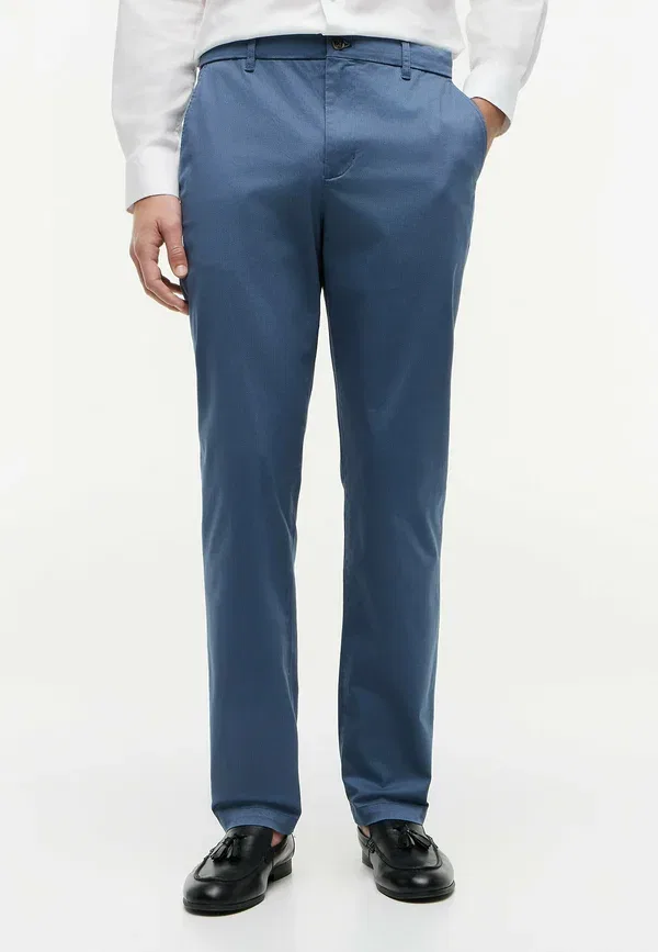 Брюки чинос Tommy Hilfiger Denton straight printed structure chinos, цвет Эгейское море