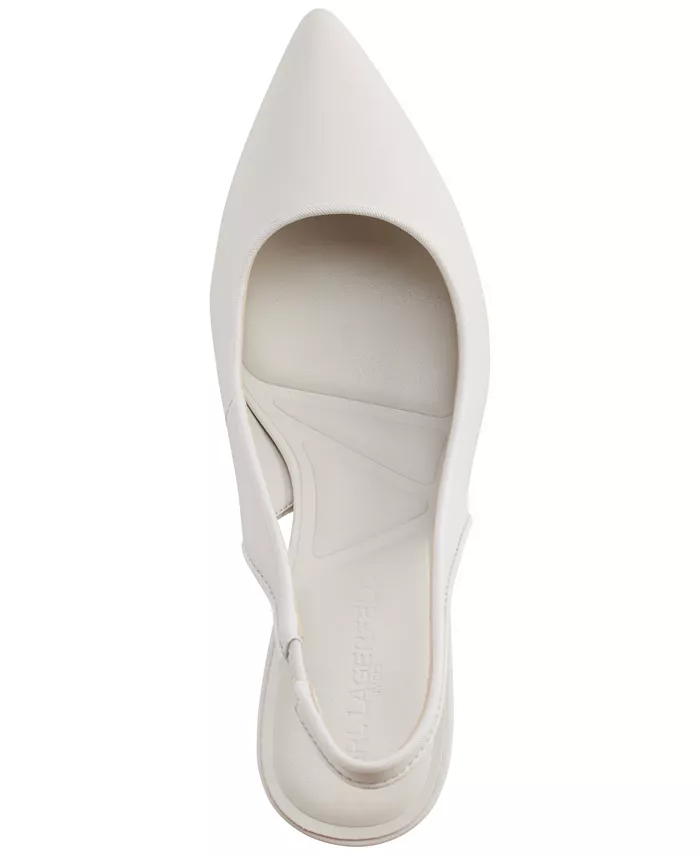 Женские туфли-лодочки Rosalyn Slingback KARL LAGERFELD PARIS, белый — фото 4
