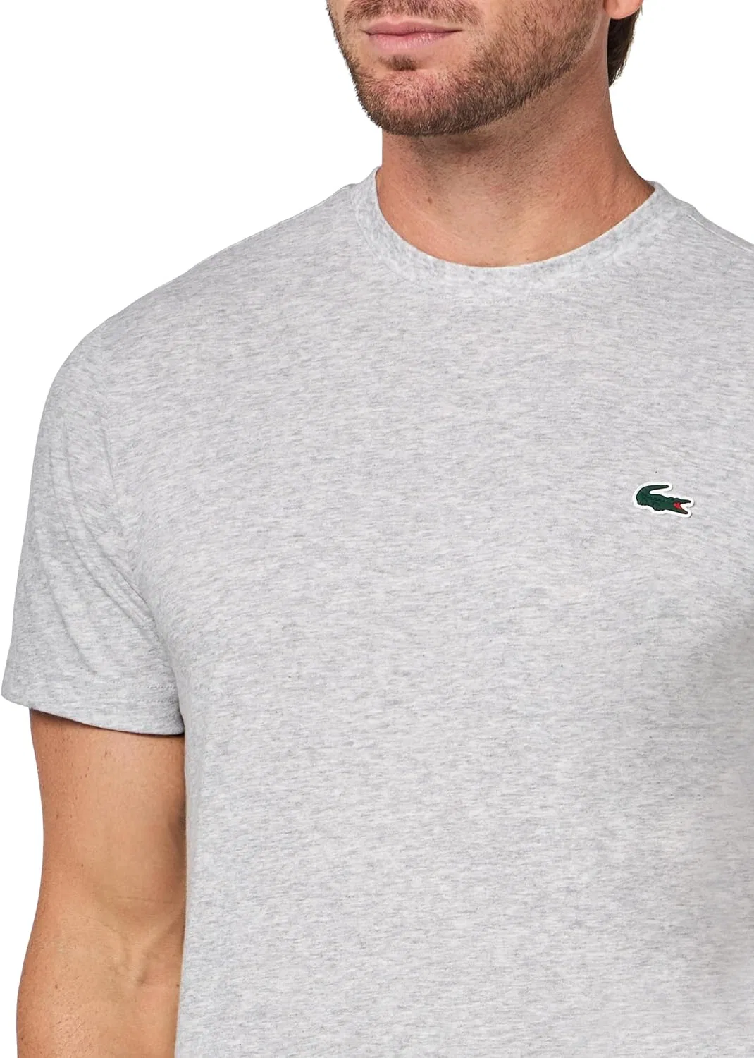 Футболка Lacoste мужская с принтом, Sport, серебро Chine — фото 4