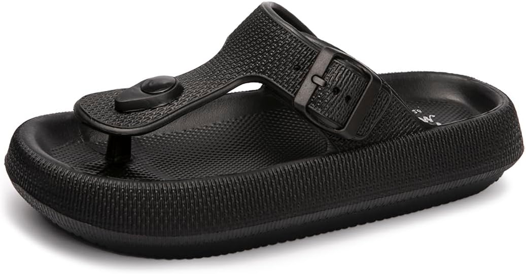 

Женские и мужские шлепанцы FUNKYMONKEY с ремешком, регулируемой пряжкой и толстой подошвой из ЭВА, черный