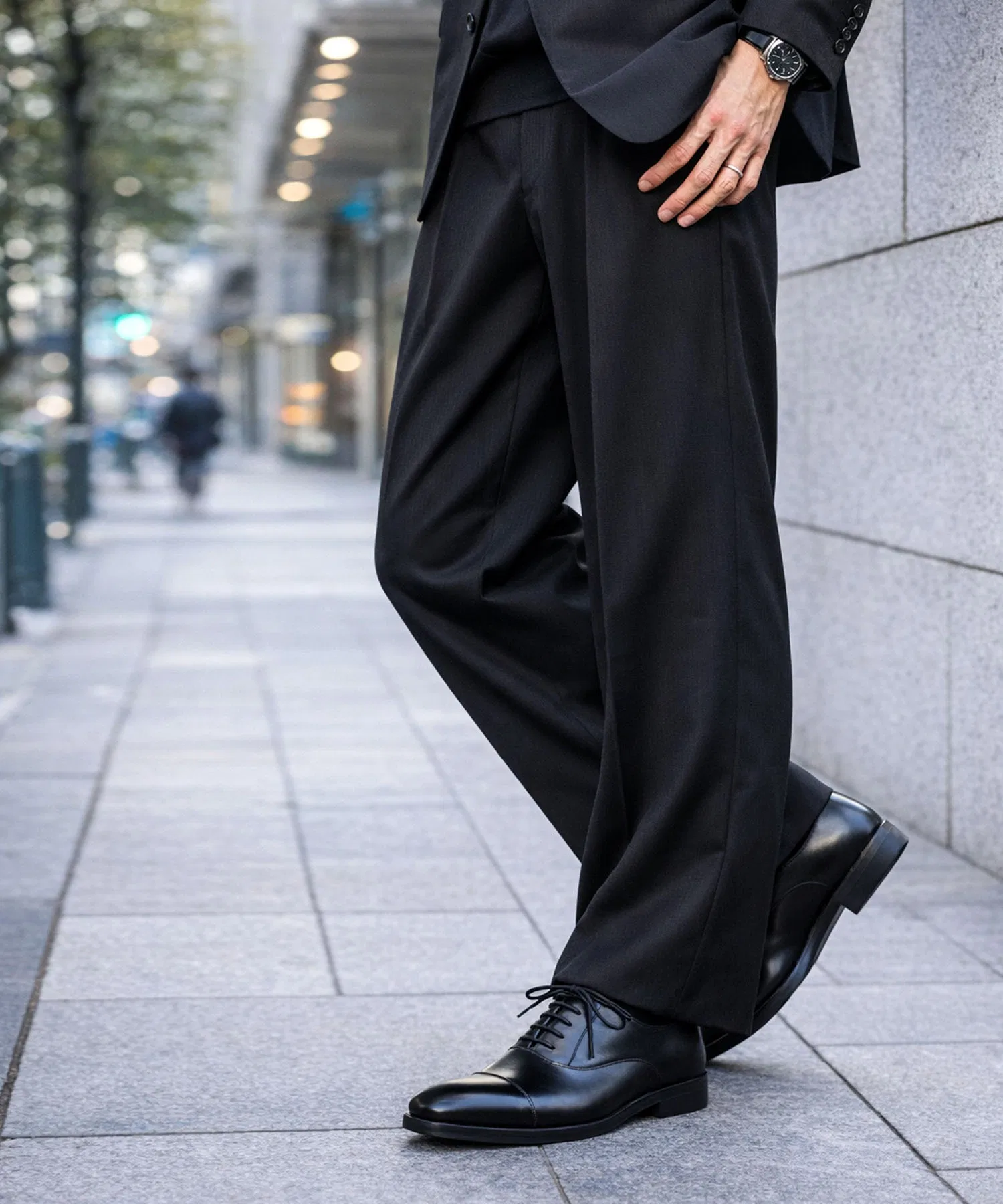 Мужские кожаные туфли-оксфорды Midland FootWears для бизнеса чёрные — фото 2