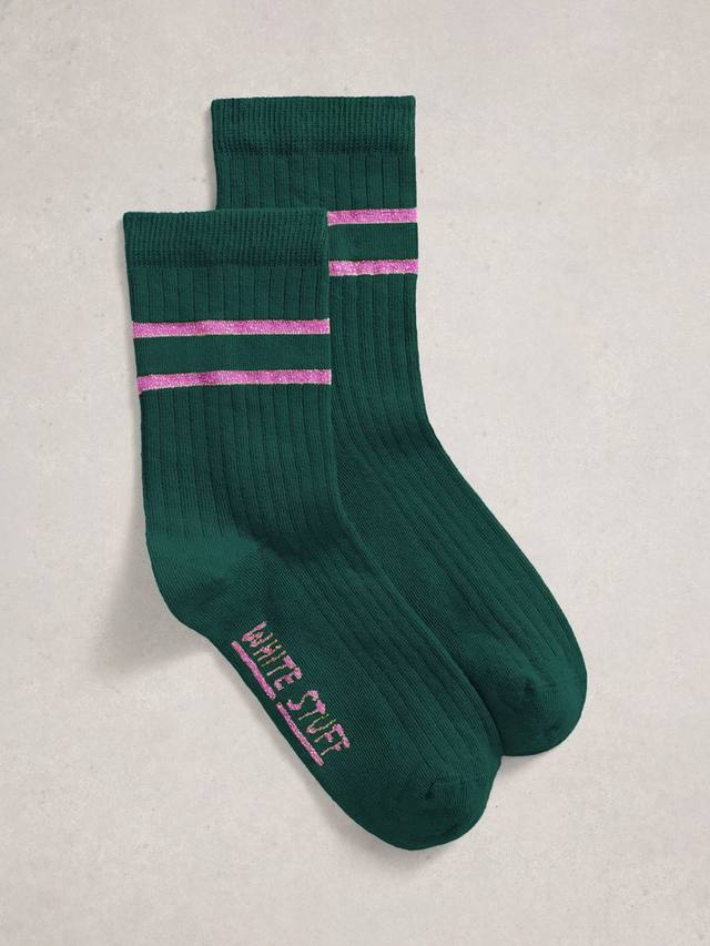 

Текстурированные сверкающие носки до щиколотки White Stuff, Green/Multi