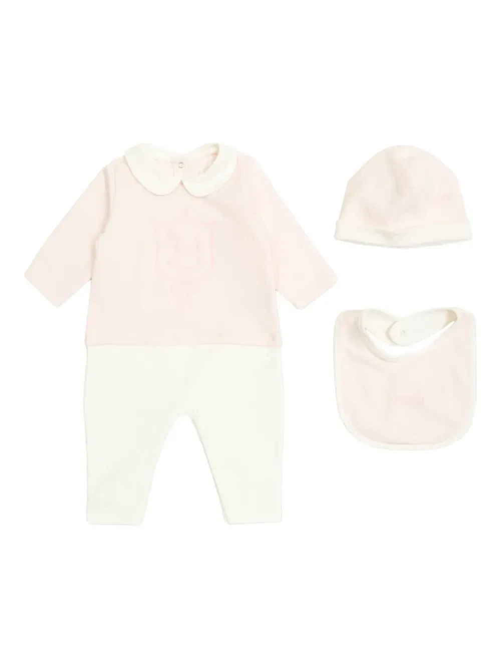Комплект боди с воротником Питер Пэн Fendi Kids, черный