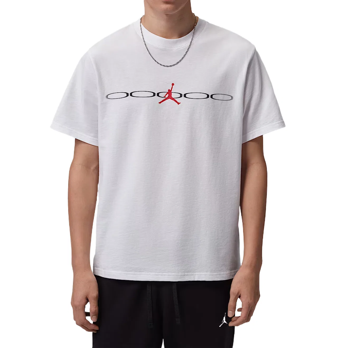 Футболка Dri FIT Quick Dry мужская Jordan, White/Black/University Red