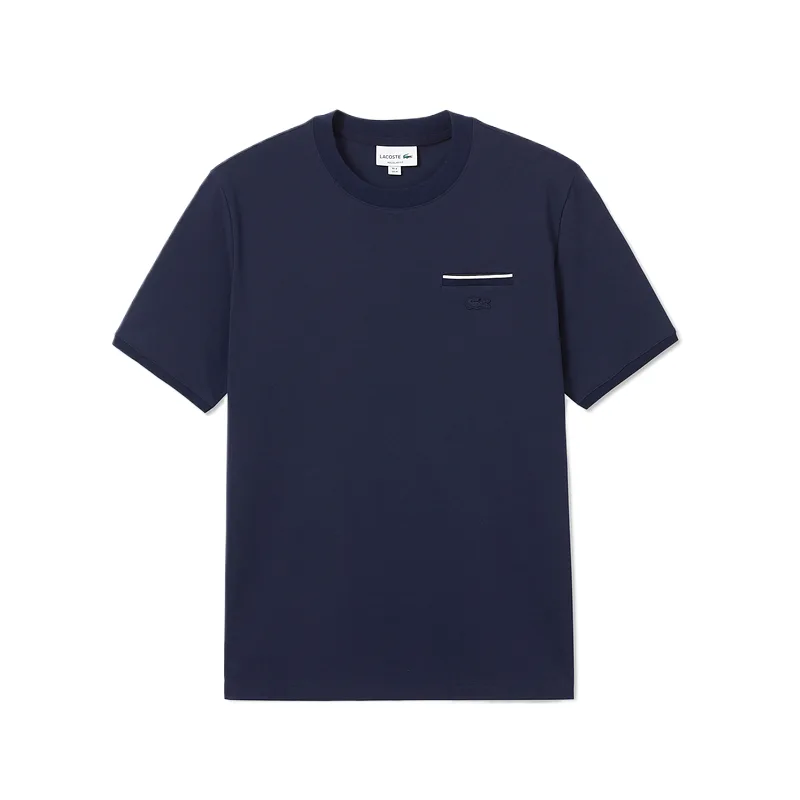 Футболка мужская Lacoste с круглым вырезом, темно-синий