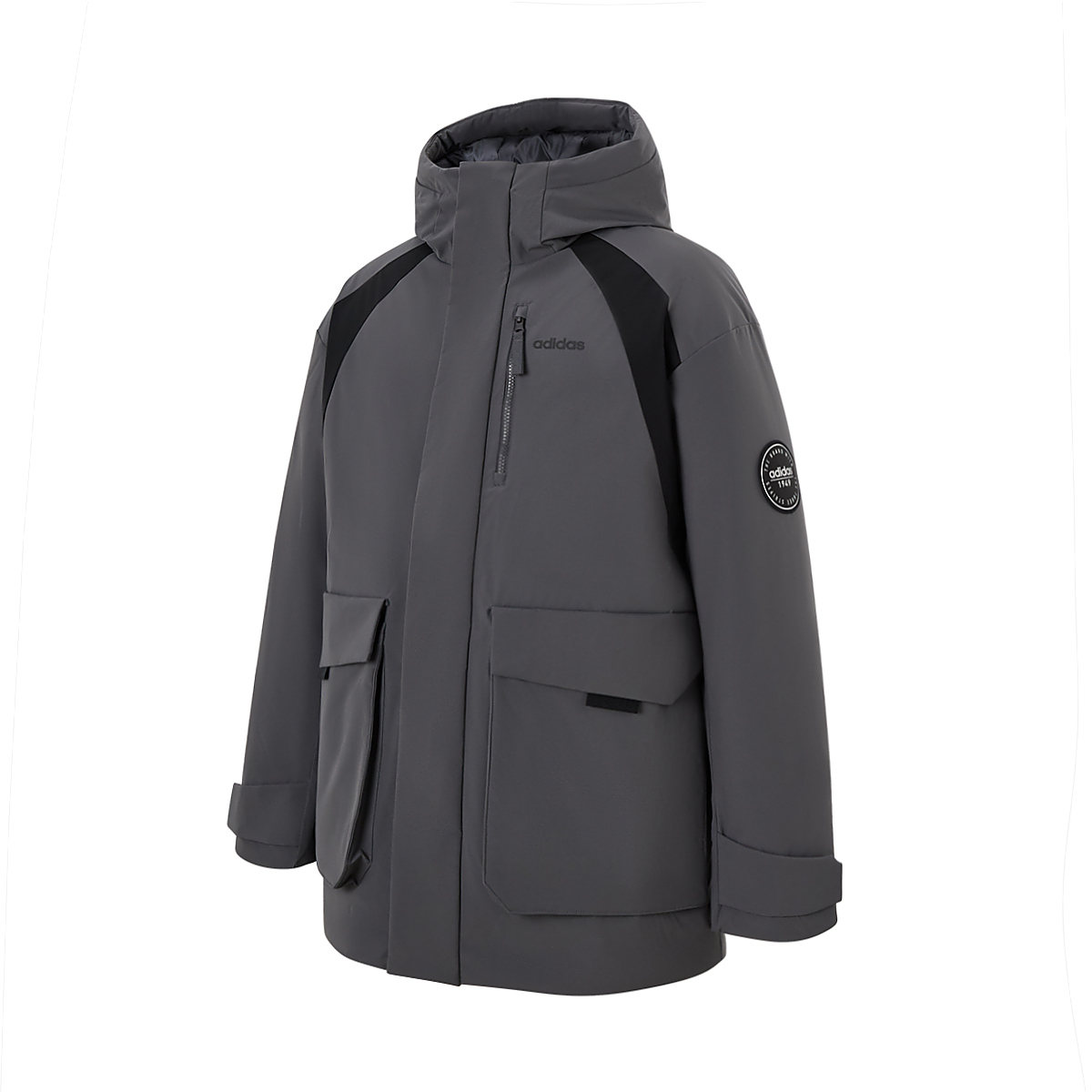 

Adidas Пуховик мужской темно-серый, Dark Gray