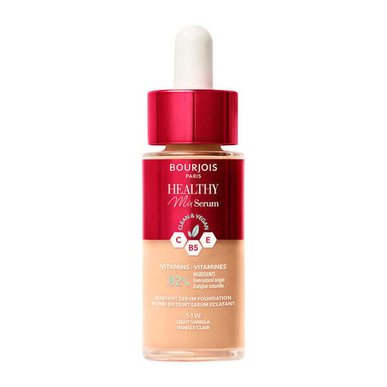

Увлажняющая и осветляющая тональная сыворотка для лица, 51W Light Vanilla, 30 мл Bourjois, Healthy Mix Serum