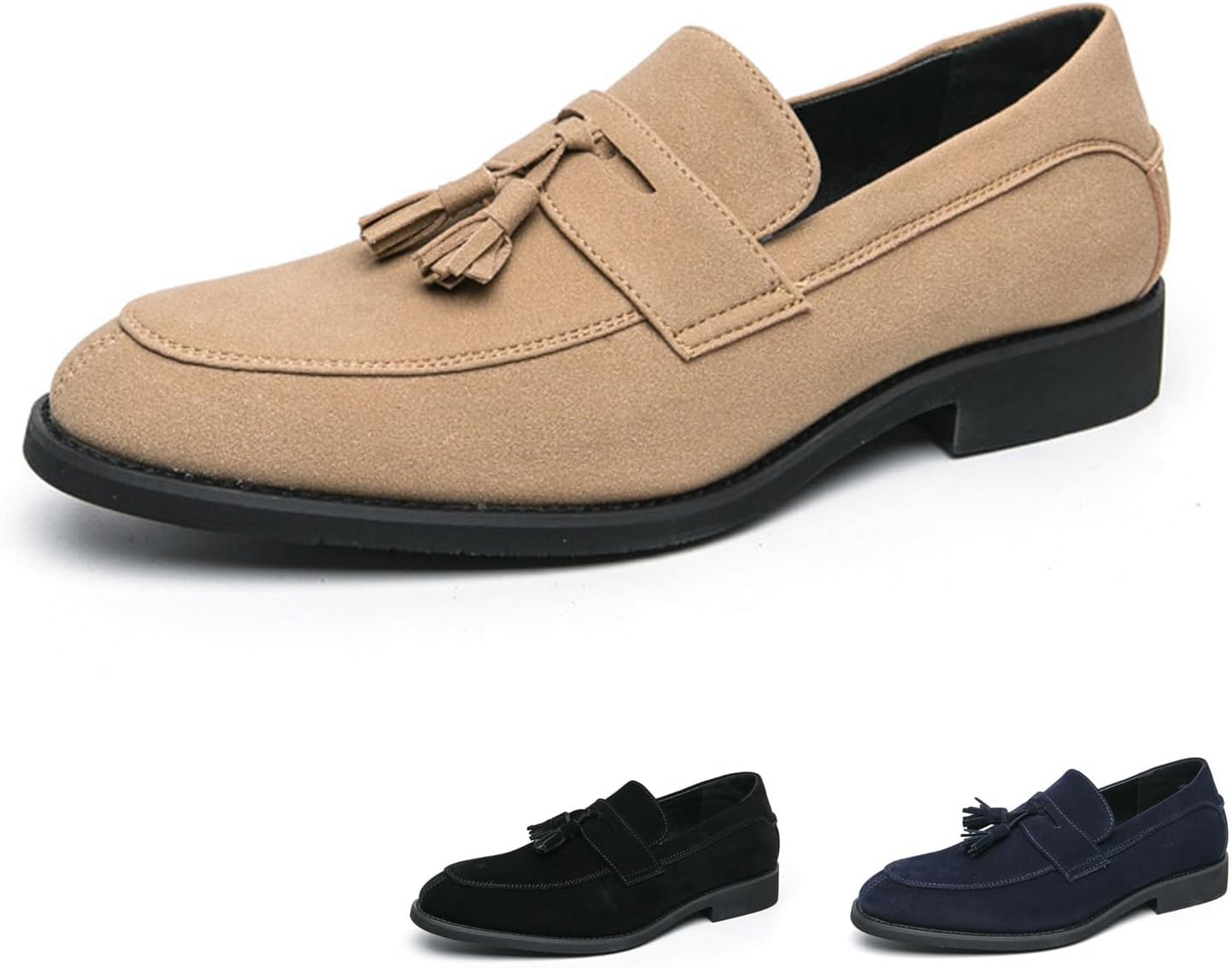 

Мужские лоферы с кисточками из замшевой кожи, украшенные пенни-декором, легкие, дышащие, с круглым носком, на низком устойчивом каблуке, для работы, офиса и повседневной носки Nsneond, Apricot