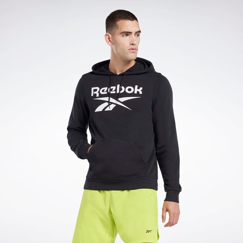 

Мужская толстовка с изображением французского махрового вектора Reebok, черный