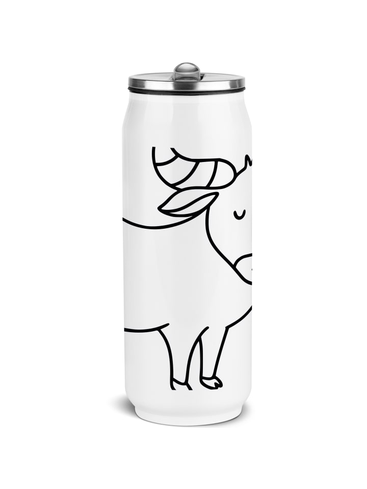 

Mr. & Mrs. Panda Бутылка для воды с изображением знака зодиака Телец, без надписи, белого цвета