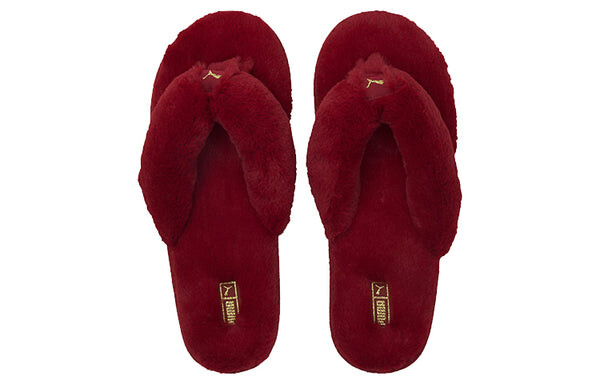 Тапочки fluff flip slides 'persian red team gold' Puma, красный — фото 4