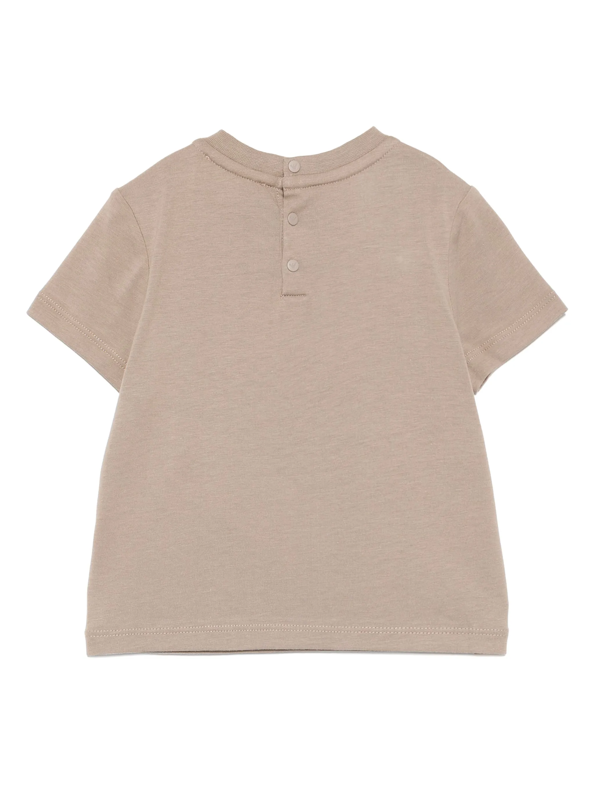 Футболка с графичным принтом Emporio Armani Kids, коричневый — фото 2