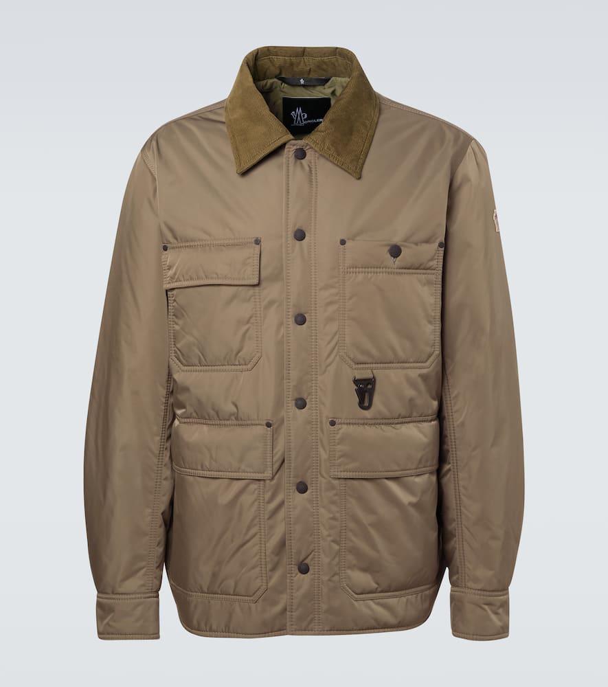 

Куртка пуховая с отделкой из вельвета Apres Ski Moncler Grenoble, Khaki