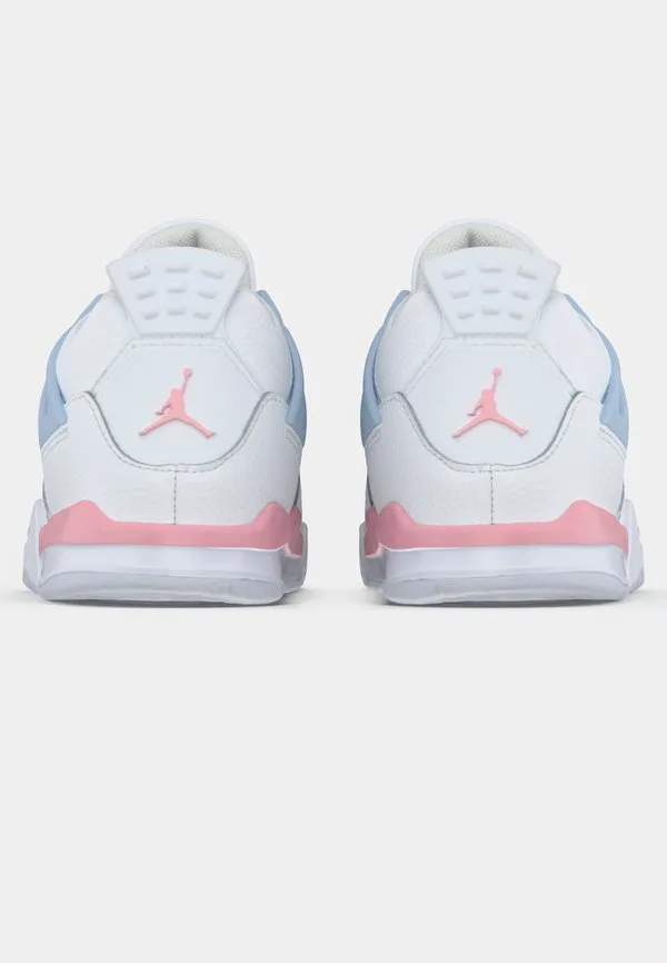 Кроссовки jordan 4 retro унисекс Jordan, White/Med Soft Pink/Half Blue/Vapor Green — фото 4