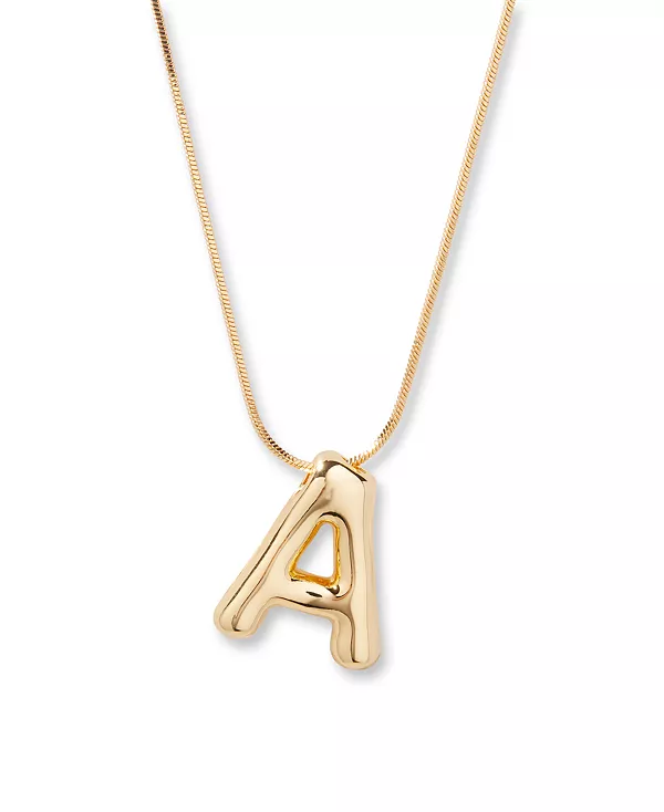 

Позолоченное короткое ожерелье с подвеской в виде бабл-инициала Пиппы Brook & York, gold-a