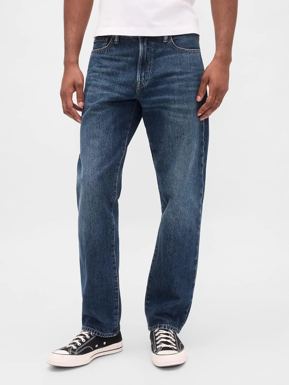 Джинсы Relaxed Straight Fit GAP, Dark Wash — фото 2