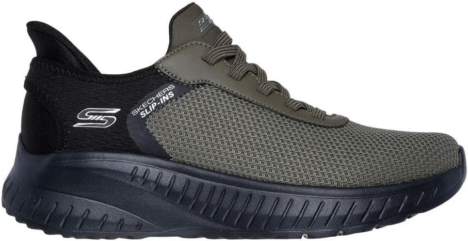 Мужские безшнурковые кроссовки Skechers Bobs Squad Chaos - Balanced Edge, оливковый — фото 2
