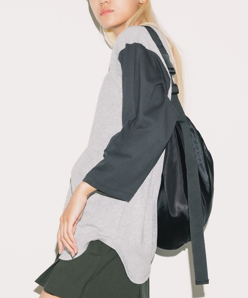 

CROSS & STITCH Футболка-бейсболька с открытыми концами, рукавами 3/4, воротником-стойкой, CROSS&STITCH, серый