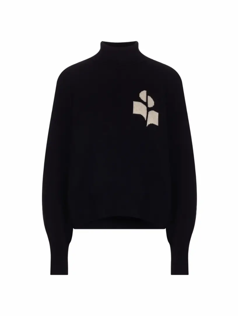 

Оверсайз свитер с логотипом Isabel Marant Étoile, тёмно-синий