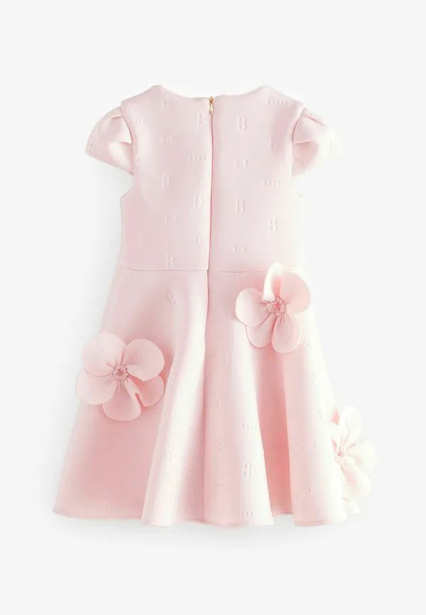 Платье повседневное, прямого кроя, с тисненым узором в виде корсажа. Baker By Ted Baker, Pink — фото 2