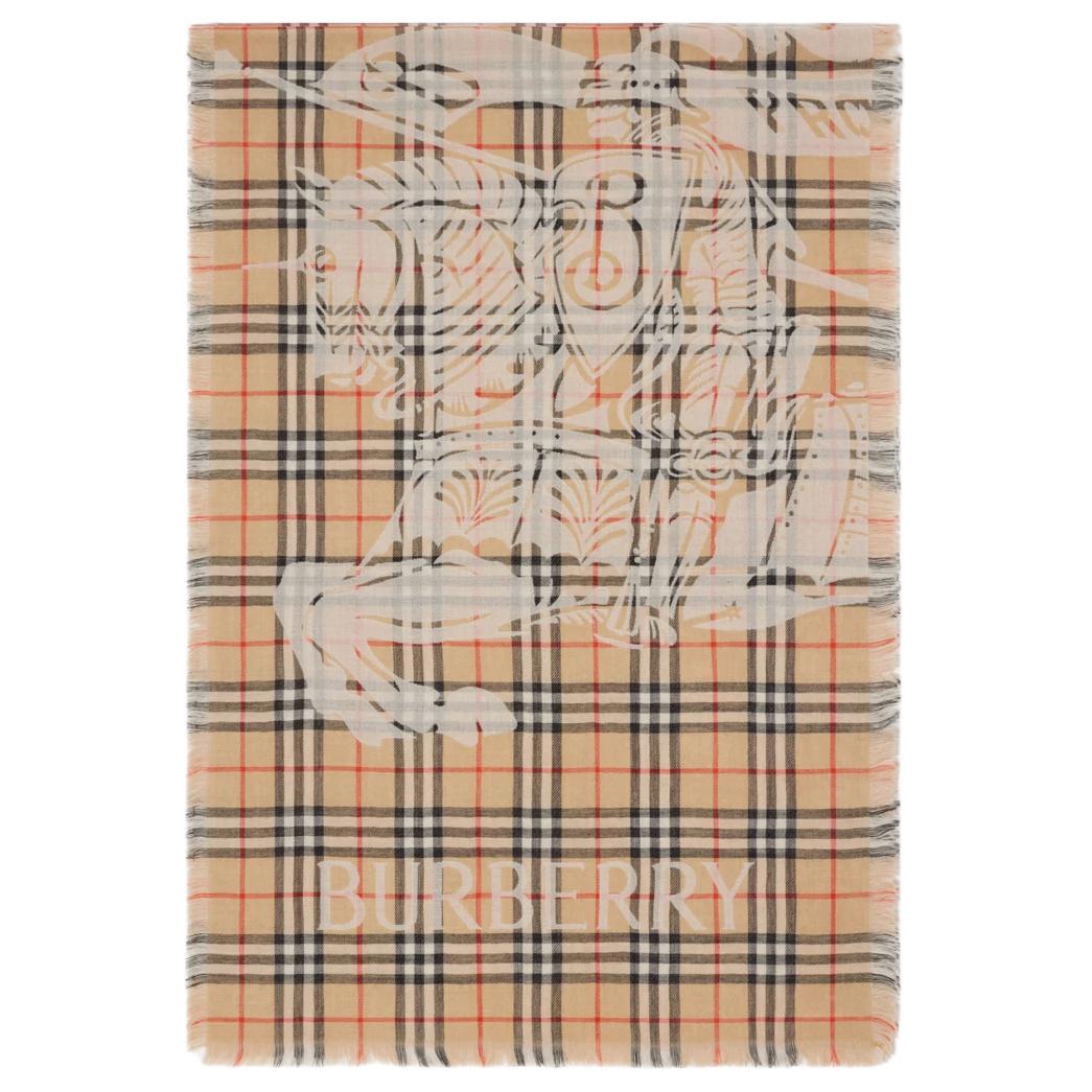 

Burberry Шарф с рыцарским узором, Sand