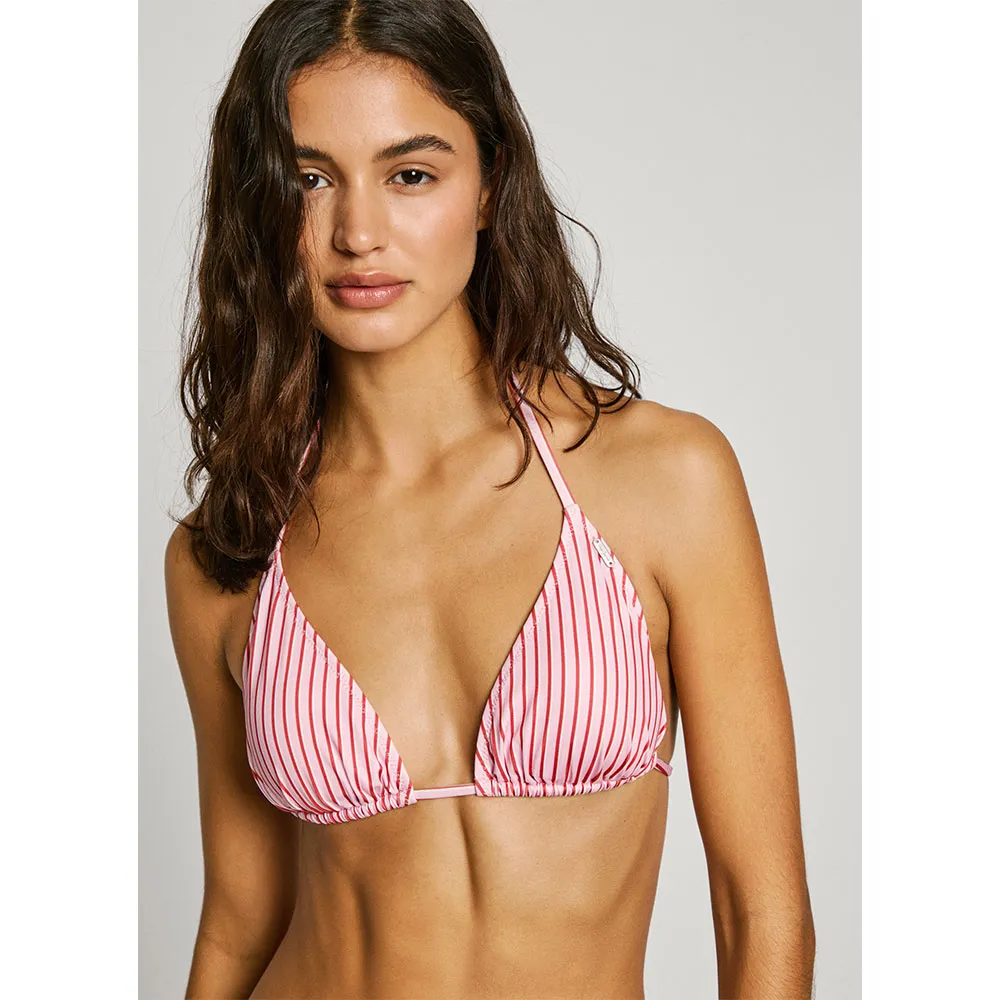 

Топ бикини Pepe Jeans Vrt Stripes Tr, розовый