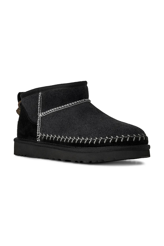 Угги зимние UGG Classic Ultra Mini Biarritz, черный — фото 2