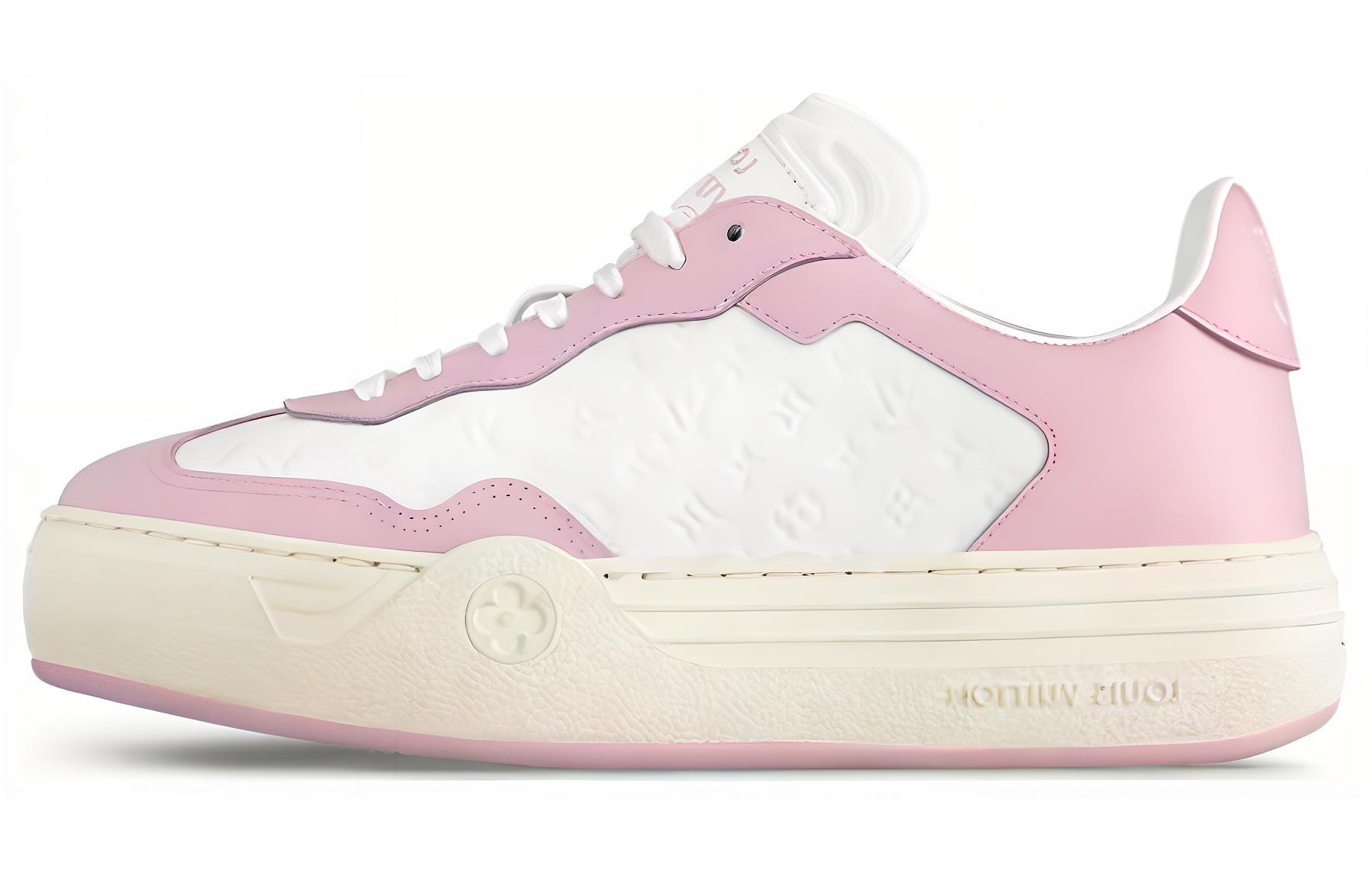 LOUIS VUITTON Кроссовки для скейтбординга GROOVY PLATFORM, низкие, женские, белые, фиолетовые