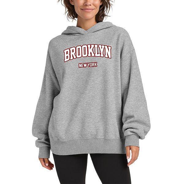 

Женский оверсайз худи с капюшоном brooklyn, new york collegiate Licensed Character, Athletic Heather